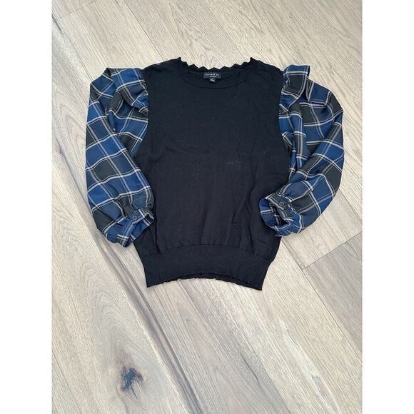 Anthropologie Current Air Womens Puff Sleeve Contract Pop Over Blouse Size Small - Picture 8 of 15